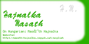 hajnalka masath business card